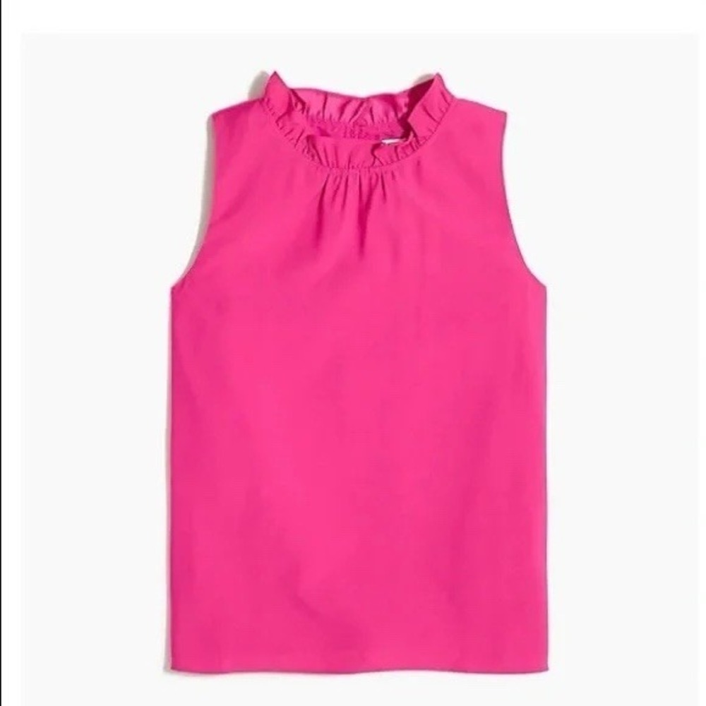 Sleeveless Ruffle-Neck Blouse